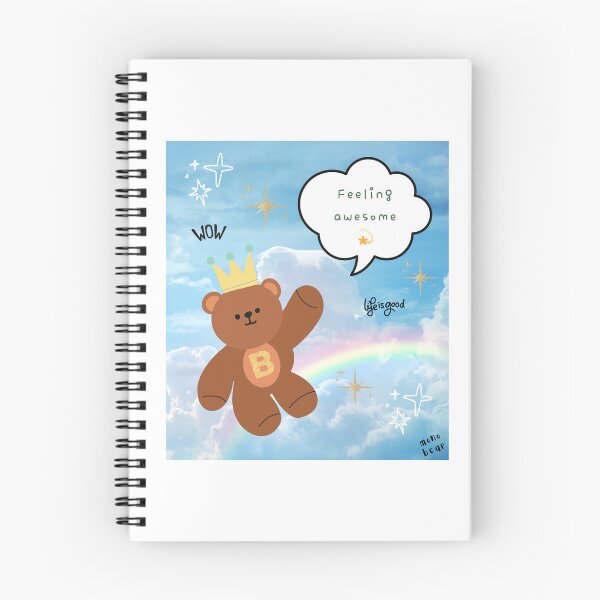 Item preview, Mono Bear Message – Feeling Awesome (Blue Cloud) designed and sold by mintmono-studio.
