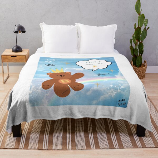 Item preview, Mono Bear Message – Feeling Awesome (Blue Cloud) designed and sold by mintmono-studio.