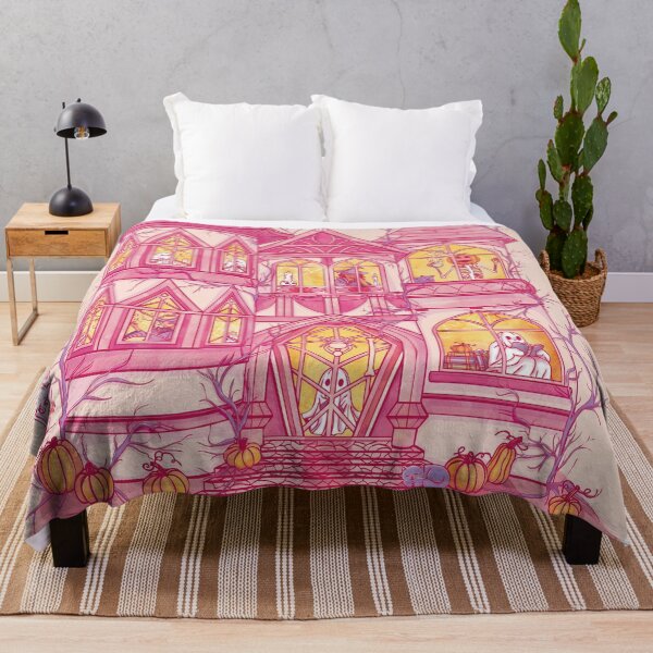 Item preview, Pink Halloween Haunted House Creepy Cute Aesthetic designed and sold by StudioFloraLuna.