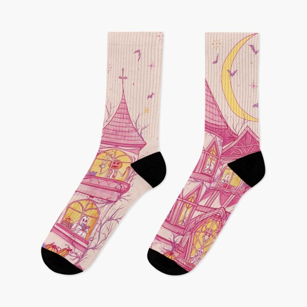 Item preview, Pink Halloween Haunted House Creepy Cute Aesthetic designed and sold by StudioFloraLuna.