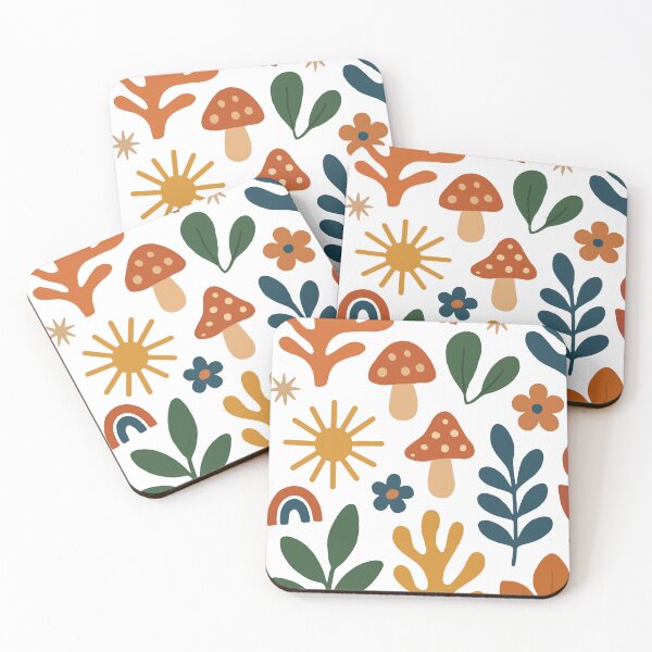 Item preview, Muted mushrooms designed and sold by elibeck.