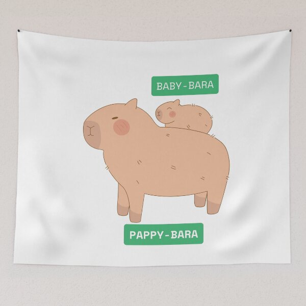 Item preview, Dad and baby capybara  designed and sold by AutisticShark.