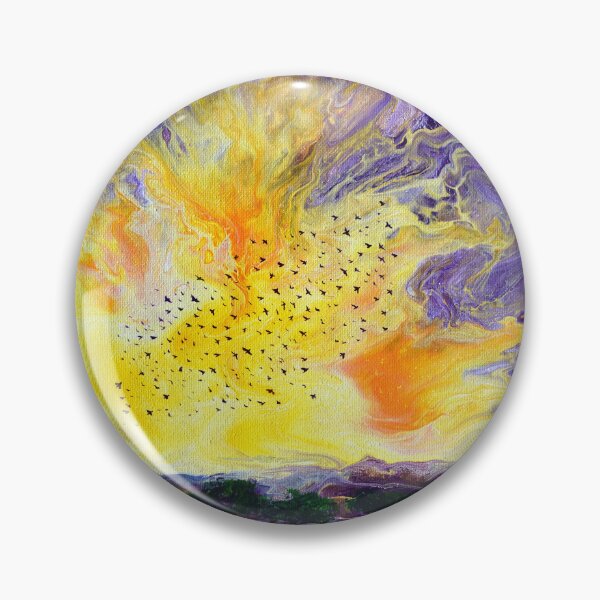 Item preview, Sunrise Starlings and Lilacs designed and sold by BreezyZen.