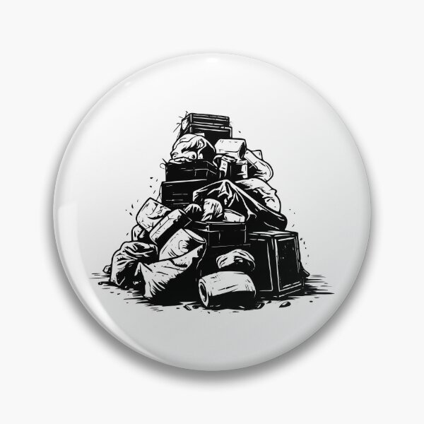 Item preview, Pile Rubbish Trash Heap Garbage Mound Junk Waste Scraps designed and sold by inkoutninja.