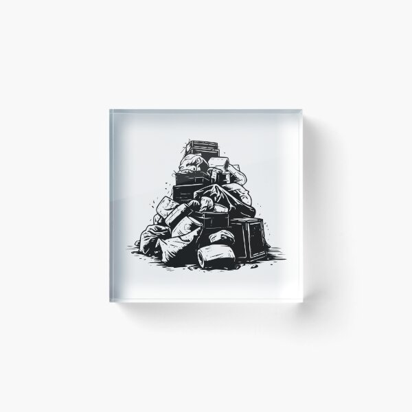 Item preview, Pile Rubbish Trash Heap Garbage Mound Junk Waste Scraps designed and sold by inkoutninja.