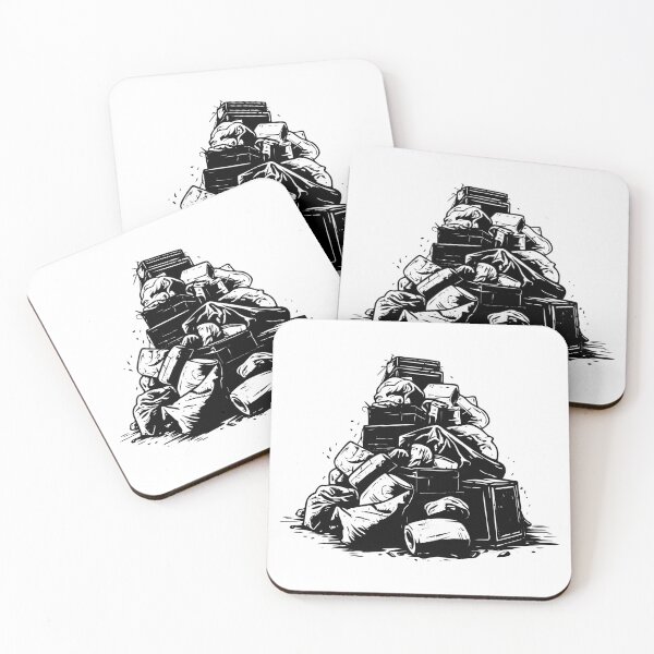 Item preview, Pile Rubbish Trash Heap Garbage Mound Junk Waste Scraps designed and sold by inkoutninja.