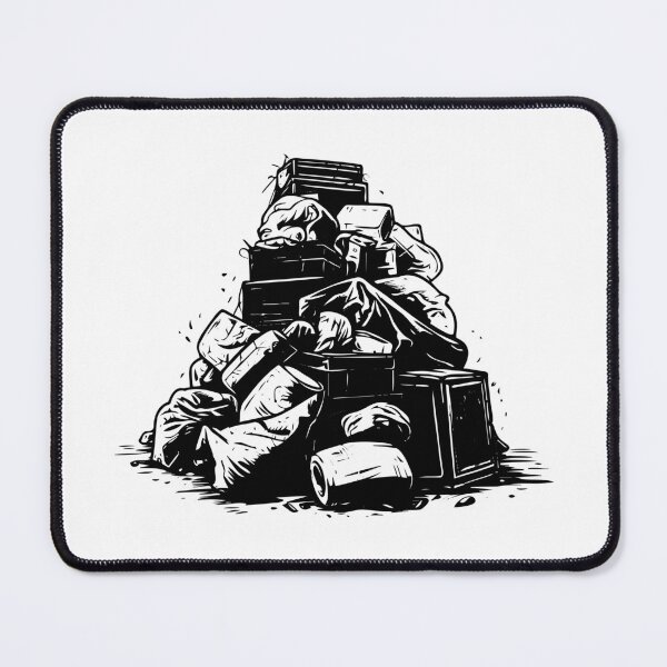 Item preview, Pile Rubbish Trash Heap Garbage Mound Junk Waste Scraps designed and sold by inkoutninja.
