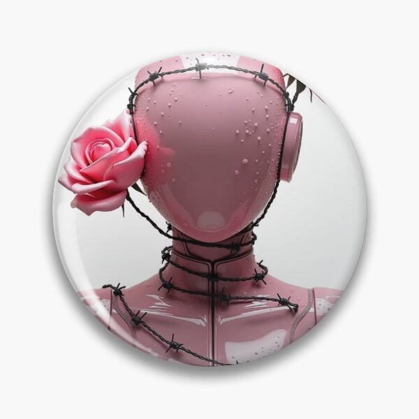 Artikelvorschau, Glänzende rosa Rüstung mit Stacheldraht und Rosen Sticker entworfen und verkauft von Gscode.