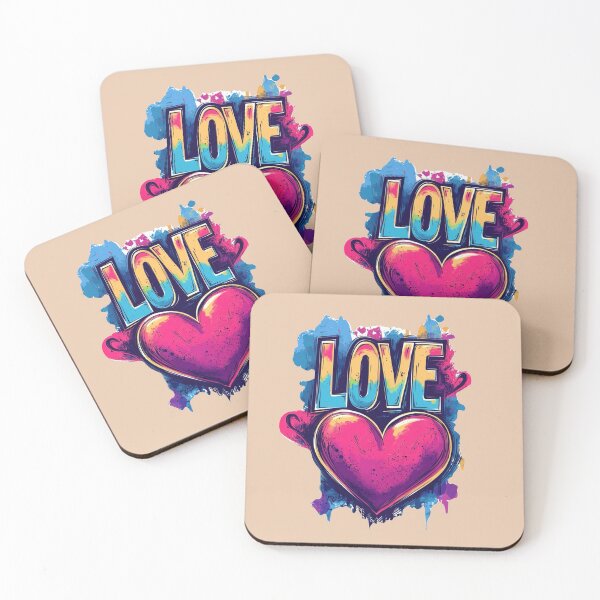 Item preview, LOVE Graffiti – Colorful Vector Heart Street Art designed and sold by Myra365Art.