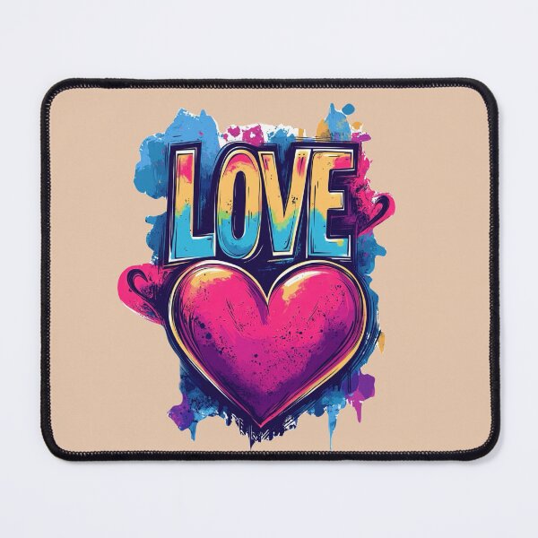 Item preview, LOVE Graffiti – Colorful Vector Heart Street Art designed and sold by Myra365Art.