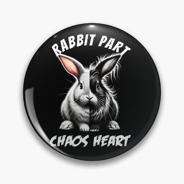 Item preview, Rabbit Part Chaos Heart Funny Meme for Rabbit Lovers designed and sold by Kimberley King Art  King Art.