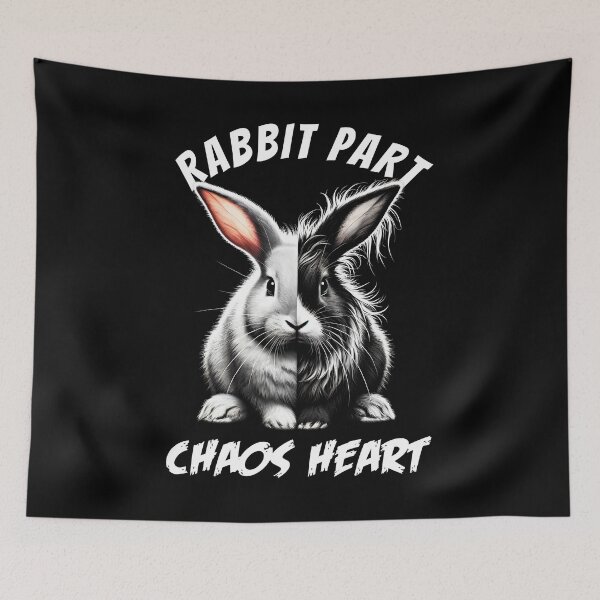 Item preview, Rabbit Part Chaos Heart Funny Meme for Rabbit Lovers designed and sold by Kimberley King Art  King Art.