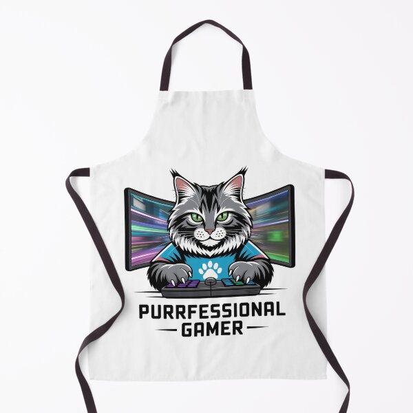 Artikelvorschau, Purrfessional Gamer – Süßes Katzen-Gaming-Streamer-Design entworfen und verkauft von EpicMediaShop.