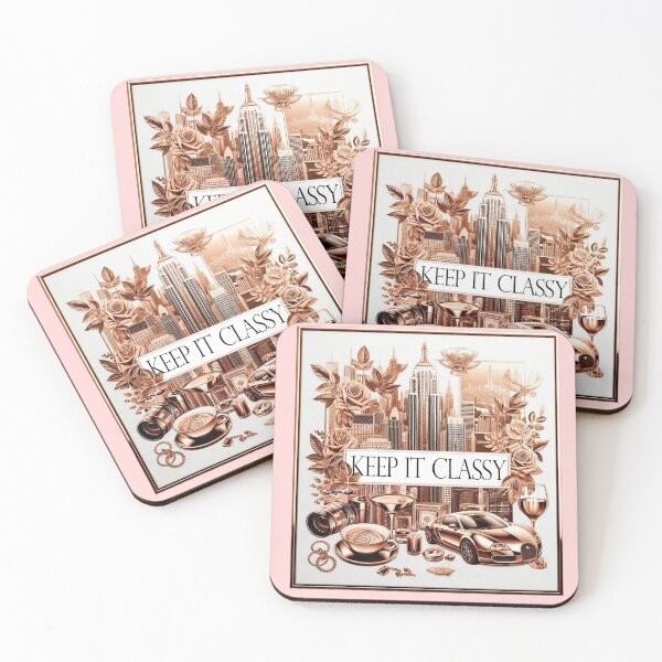 Item preview, Keep It Classy - Rose Gold - Cityscape - High Society designed and sold by AmberRoseWrites.