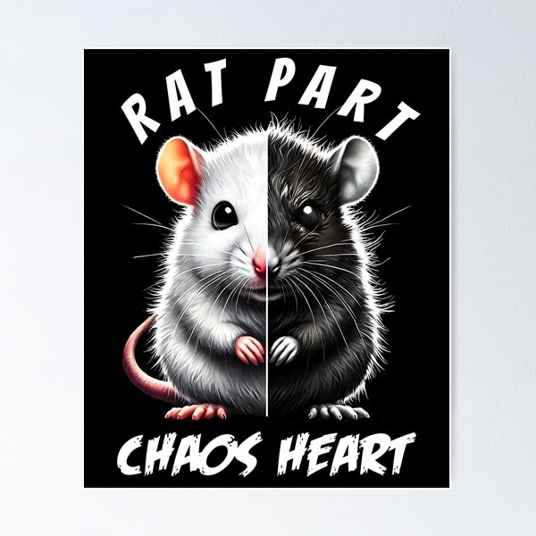Item preview, Rat Part Chaos Heart Funny Meme for Rat Lovers designed and sold by Kimberley King Art  King Art.