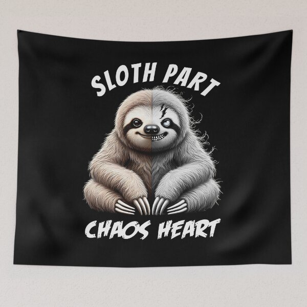 Item preview, Sloth Part Chaos Heart Funny Meme for Sloth Lovers designed and sold by Kimberley King Art  King Art.