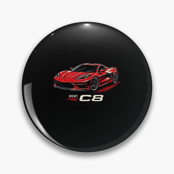 Item preview, 2021 Corvette C8 Stingray in Red with Bold Street Racer Vibes designed and sold by TheArtOfCar.