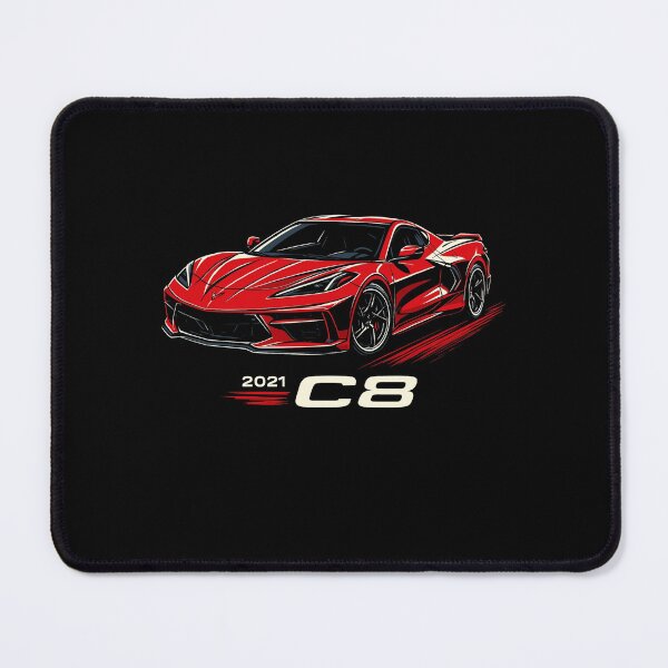 Item preview, 2021 Corvette C8 Stingray in Red with Bold Street Racer Vibes designed and sold by TheArtOfCar.