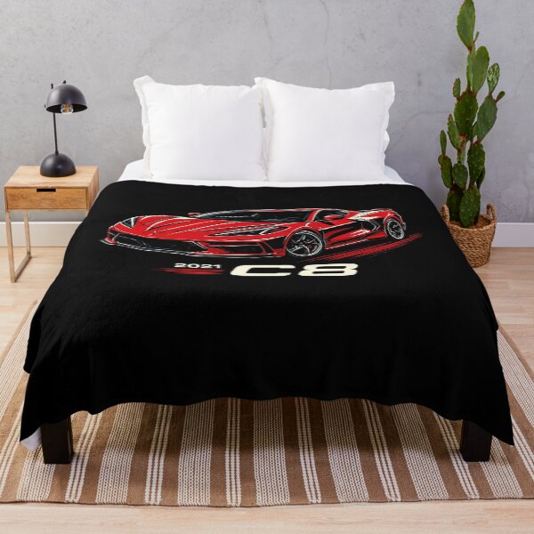 Item preview, 2021 Corvette C8 Stingray in Red with Bold Street Racer Vibes designed and sold by TheArtOfCar.
