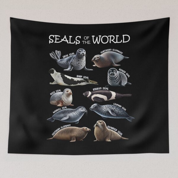 Item preview, Seals of the World Animal Lover designed and sold by Kimberley King Art  King Art.
