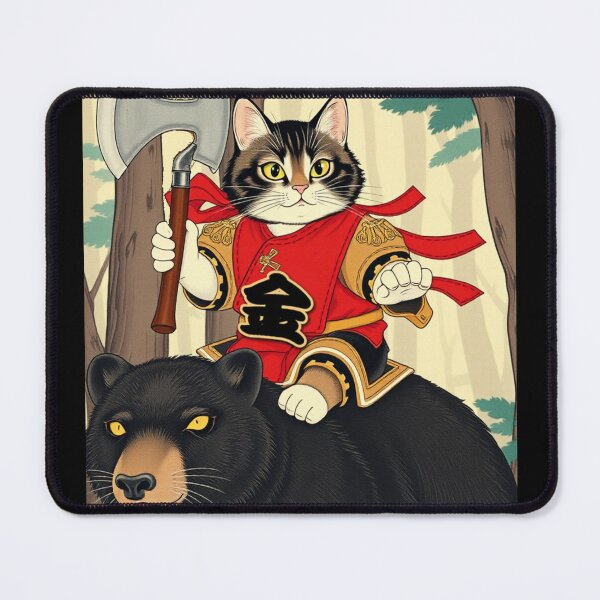 Item preview, Kintaro Cat: The Bear-Riding Hero designed and sold by Shivanyan.