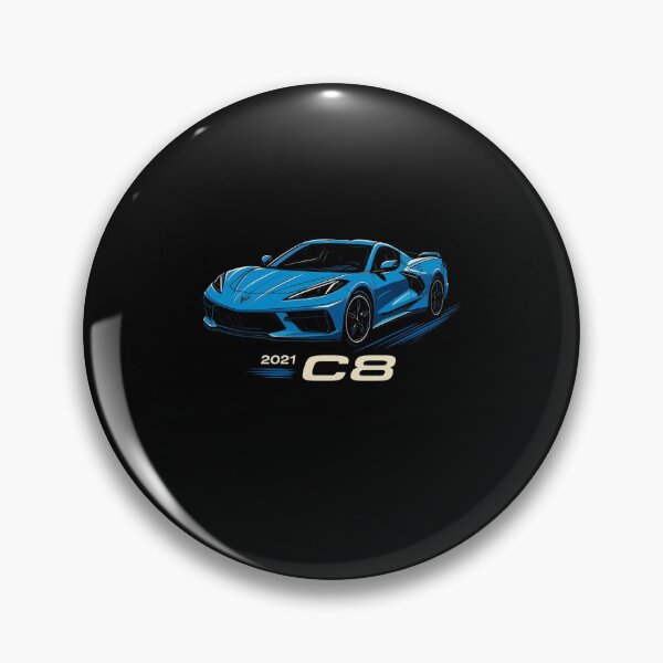 Item preview, 2021 Rapid Blue Corvette C8 Stingray with Sleek Aerodynamic Profile designed and sold by TheArtOfCar.