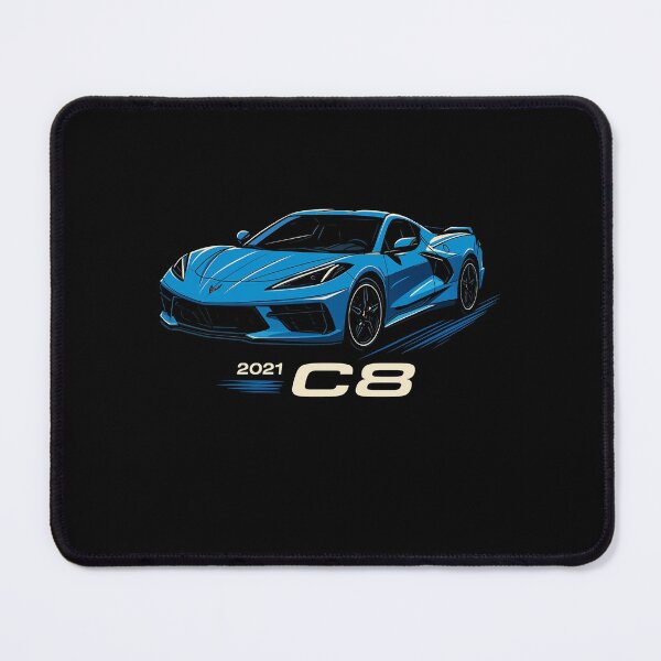 Item preview, 2021 Rapid Blue Corvette C8 Stingray with Sleek Aerodynamic Profile designed and sold by TheArtOfCar.