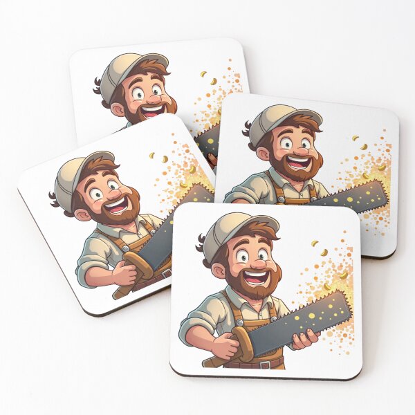 Item preview, Proud Cartoon Dad with Saw – Sawdust is My Glitter designed and sold by ebocraft.