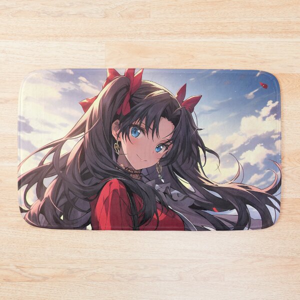 Item preview, Rin Tohsaka Fate Stay Night Anime Confident Mage Red Outfit Field Flowers  designed and sold by mildaclairmo.