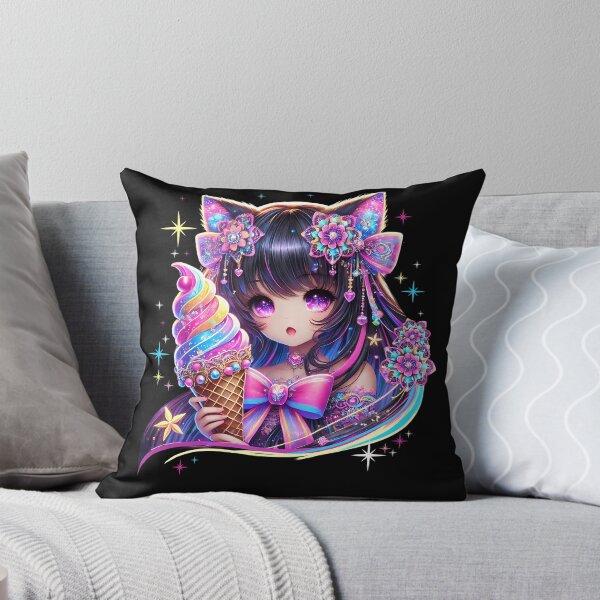 Item preview, Pastel Goth Anime Fox Harajuku Japanese Art designed and sold by Kimberley King Art  King Art.