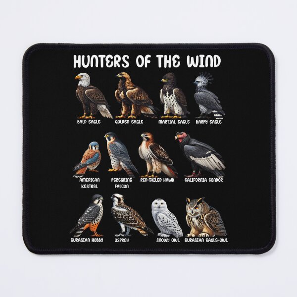 Item preview, Hunters of the Wind Birds of Prey Falcon Owl Birding Raptors designed and sold by Kimberley King Art  King Art.