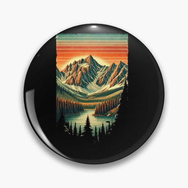 Item preview, Rocky Mountains Colorado Vintage Retro designed and sold by Kimberley King Art  King Art.