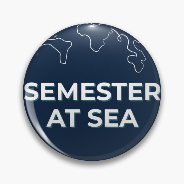 Item preview, Semester at Sea Voyage 135 Spring 2025 Sticker - deep blue designed and sold by PPaisleyPrints.