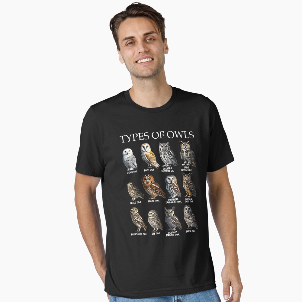Types of Owls Bird Watching Birdwatching Watcher Birding Ornithologist Poster