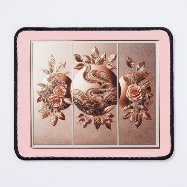 Item preview, Rose Gold - Three Circle - Metallic Artwork - High Society designed and sold by AmberRoseWrites.
