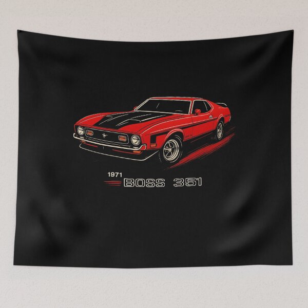 Item preview, 1971 Boss 351 Mustang Muscle Car with Classic Fastback Styling designed and sold by TheArtOfCar.
