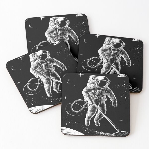 Item preview, Space Astronaut Vacuum Cleaning Humor Stars  designed and sold by Nekusa.
