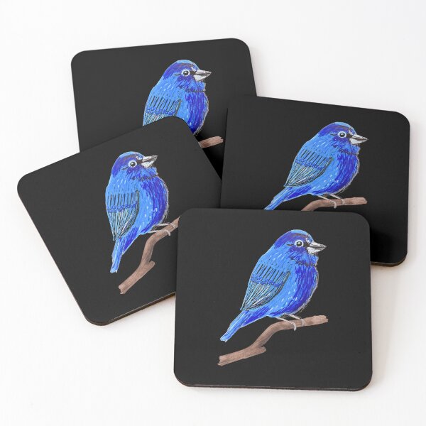 Item preview, Indigo Bunting on Tree Branch designed and sold by TheArtyOne11.