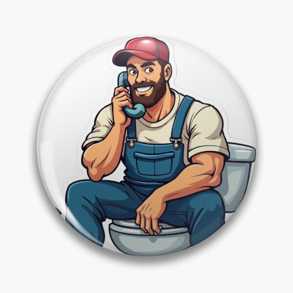Item preview, Plumber on the Throne Sticker – “I Take Calls Anywhere” designed and sold by Gscode.
