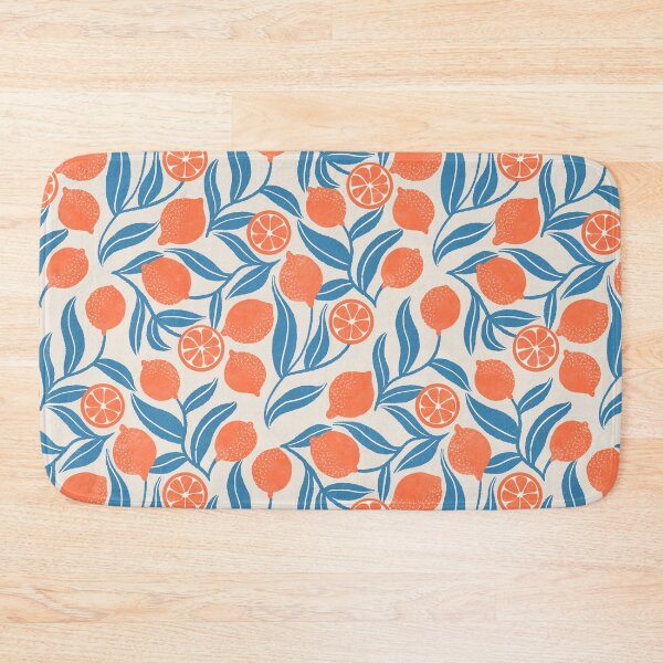 Item preview, Lemon Orchard - teal and orange designed and sold by Home Cyn Home.