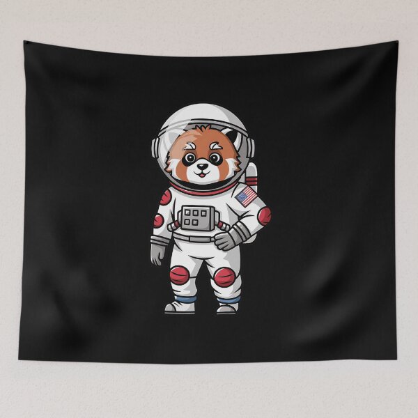 Aperçu de l'œuvre Espace Panda Roux Astronaute X Voyage spatial créée et vendue par Nekusa.