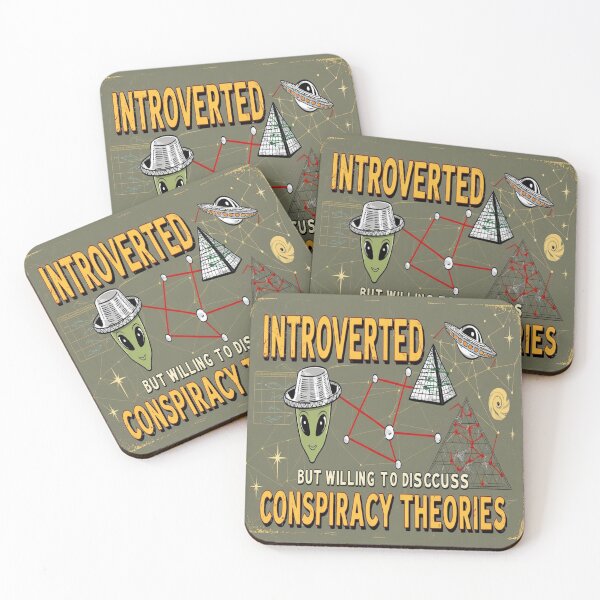 Item preview, Introverted but Willing to Discuss Conspiracy Theories – Retro Aliencore Shirt designed and sold by ZestyThreads.