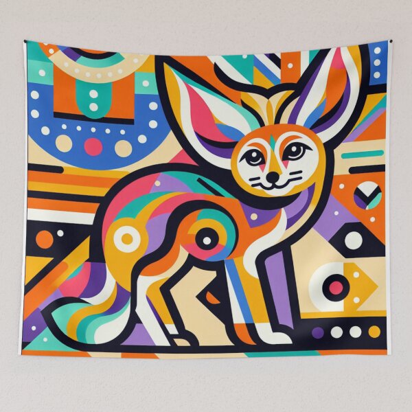 Item preview, Colorful Fennec Fox Art designed and sold by njaro.