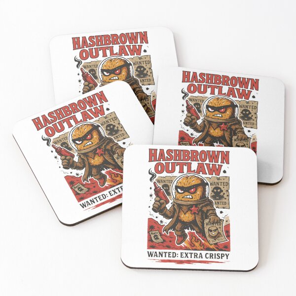 Item preview, Hashbrown Outlaw – “Wanted: Extra Crispy” Streetwear Graphic Tee designed and sold by Snackwear Apparel.