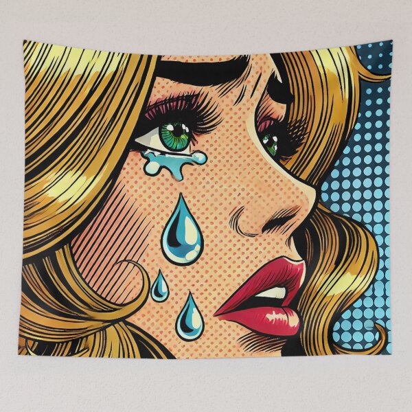 Item preview, Pop Art: Crying Woman designed and sold by PinUpPizzazz.