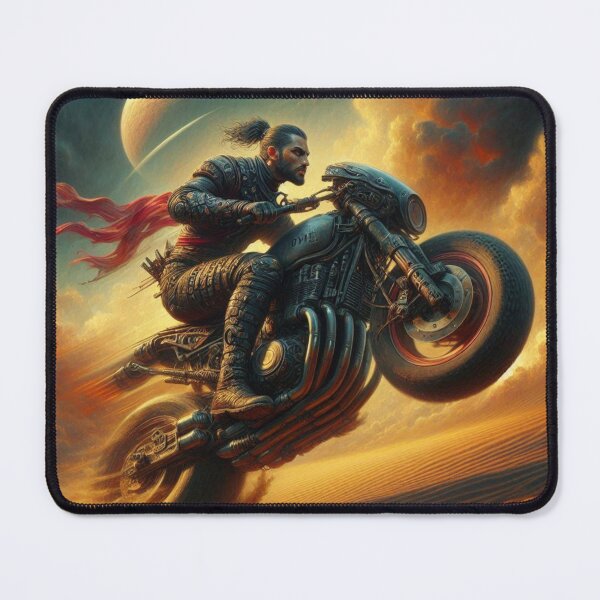 Item preview, "Cosmic Desert Rider - Futuristic Dune Dash Art" designed and sold by Ghost Archer Illusions.
