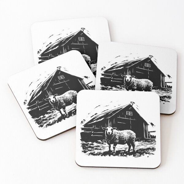 Item preview, Sheep Lamb Farm Barn Ranch Animal Countryside Livestock designed and sold by inkoutninja.