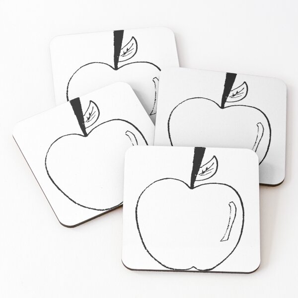 Item preview, apple black lineart designed and sold by paladinprints.