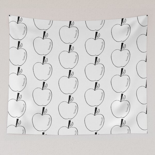 Item preview, apple black lineart designed and sold by paladinprints.