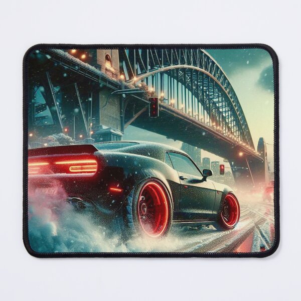 Item preview, "Arctic Drift King - Neon Snow Race Art" designed and sold by Ghost Archer Illusions.